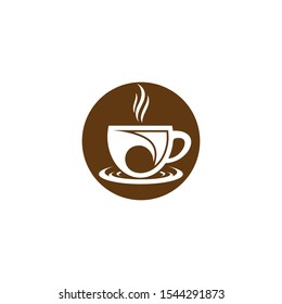 Coffee cup logo template vector icon illustration design