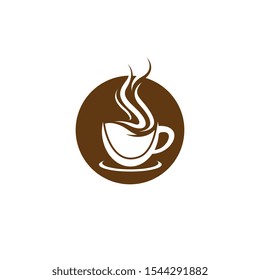 Coffee cup logo template vector icon illustration design