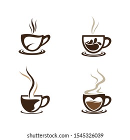 Coffee cup  logo template vector icon illustration design