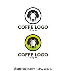 Coffee cup Logo Template vector icon design and coffe black