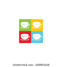 Coffee cup logo template vector icon design