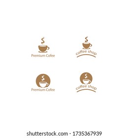 Coffee cup logo template a vector icon design 