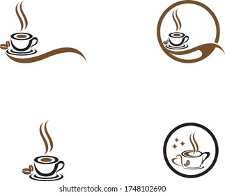 Coffee cup Logo Template vector icon design
