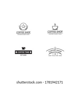 Coffee cup logo template vector icon design