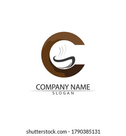 Coffee cup Logo Template vector icon design