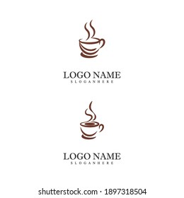 Coffee cup Logo Template vector icon design