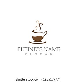 coffee cup logo template vector icon design