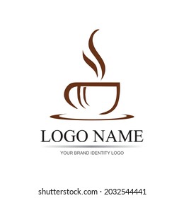 Coffee cup logo template vector icon - Vector