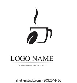 Coffee cup logo template vector icon - Vector