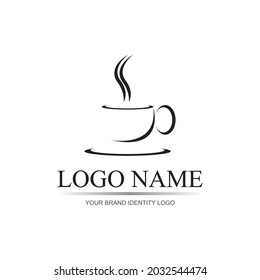 Coffee cup logo template vector icon - Vector