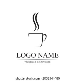 Coffee cup logo template vector icon - Vector