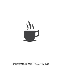 Coffee cup logo template vector flat design