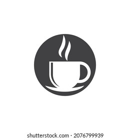 Coffee cup logo template vector flat design