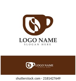 Coffee cup Logo Template vector icon illustration  design