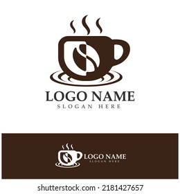 Coffee cup Logo Template vector icon illustration  design