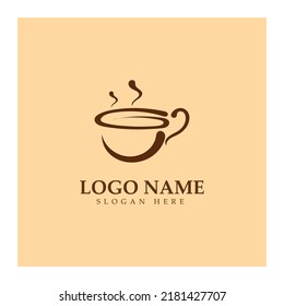 Coffee cup Logo Template vector icon illustration  design