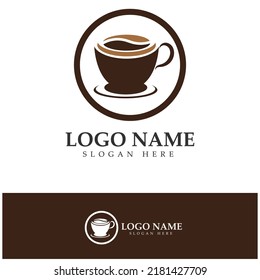 Coffee cup Logo Template vector icon illustration  design