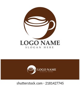 Coffee cup Logo Template vector icon illustration  design