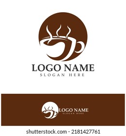 Coffee cup Logo Template vector icon illustration  design