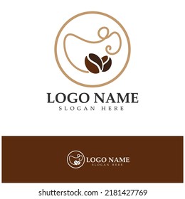 Coffee cup Logo Template vector icon illustration  design