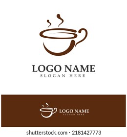 Kaffeebecher Logo Vorlage Vektorgrafik-Design