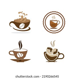 Coffee cup logo template vector icon design