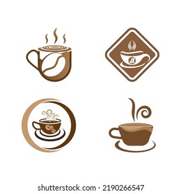 Coffee cup logo template vector icon design