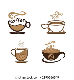 Coffee cup logo template vector icon design