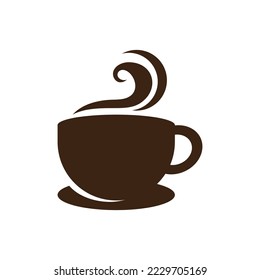 Coffee cup logo template vector flat design