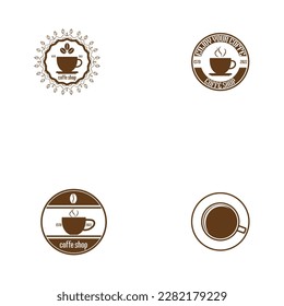 Coffee cup Logo Template vector icon illustration  design