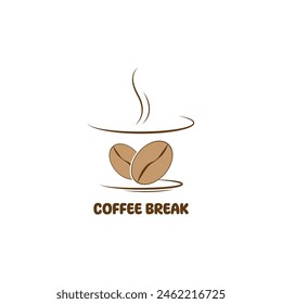 Coffee cup Logo Template vector icon illustration  design