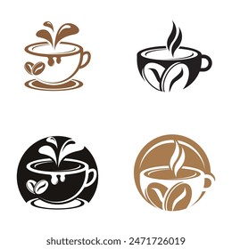 Coffee cup logo template vector icon design