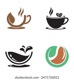 Coffee cup logo template vector icon design