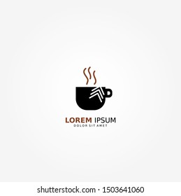 coffee cup logo template.simple concept design.vector illustration