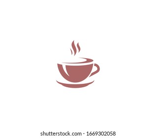 Coffee cup logo vector cafe icon 