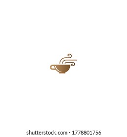 Coffee cup logo vector cafe icon template