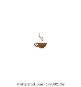 Coffee cup logo vector cafe icon template