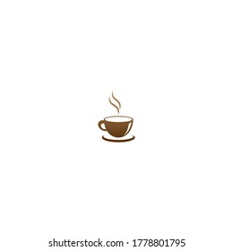 Coffee cup logo vector cafe icon template