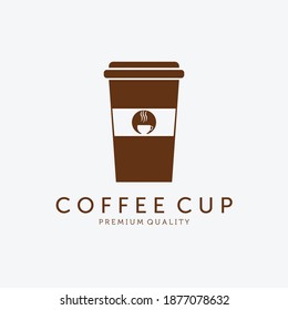 Coffee Cup Logo Vector Design Vintage Illustration Icon