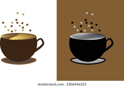 
Coffee Cup LOGO. Vector EPS 10. Two color version.