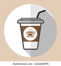 Coffee cup Logo vector icon design and coffee beans.