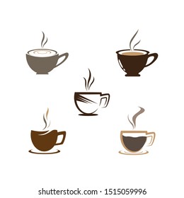 Coffee cup logo vector icon