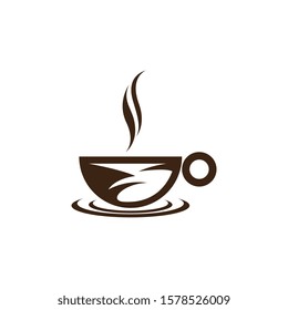 Coffee cup logo  vector icon illustration design
