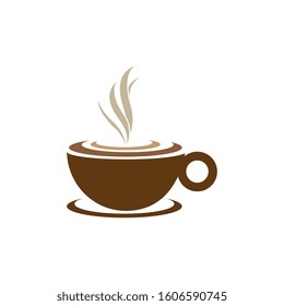 Coffee cup logo vector icon illustration design