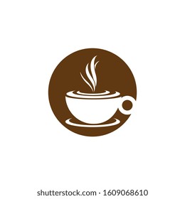 Coffee cup logo vector icon illustration design