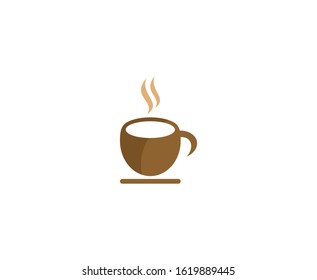 Coffee cup logo vector icon 