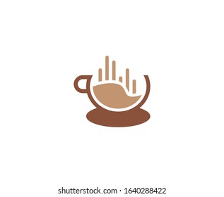 Coffee cup logo vector icon 