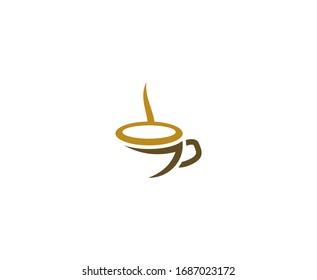 Vektorillustration des Kaffeetassen-Logos 