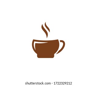 Coffee cup logo vector icon 