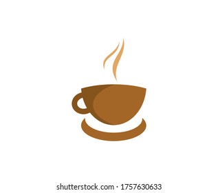 Coffee cup logo vector icon 